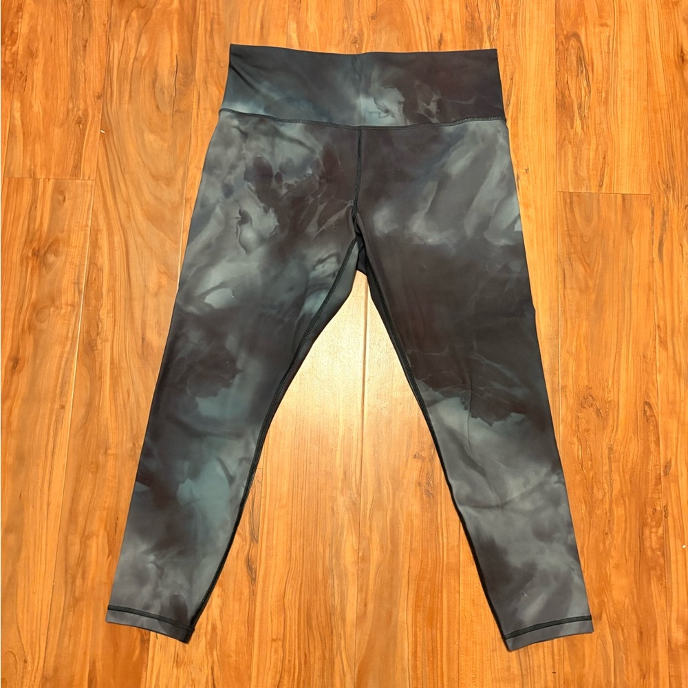 Athleta Womens Elation Printed Tight Womens Blue Dye Size Large